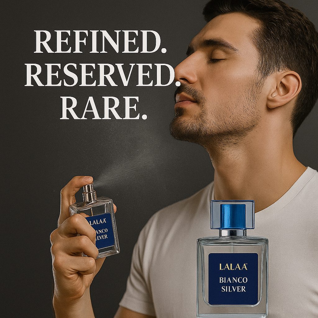 LALAA Bianco Silver Eau de Parfum – 100ml | Fresh, Clean, Long-Lasting Scent | Unisex Luxury Perfume for Men & Women | Uplifting Citrus & Musk Notes