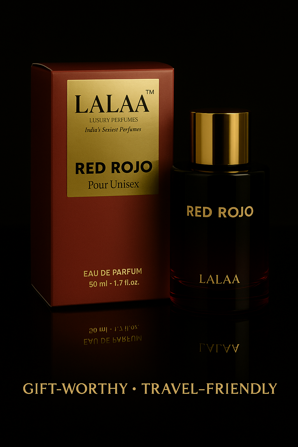 LALAA Red Rojo Perfume | India's Sexiest Unisex Eau De Parfum | Bold, Spicy & Seductive Fragrance | Long-Lasting | 50ml