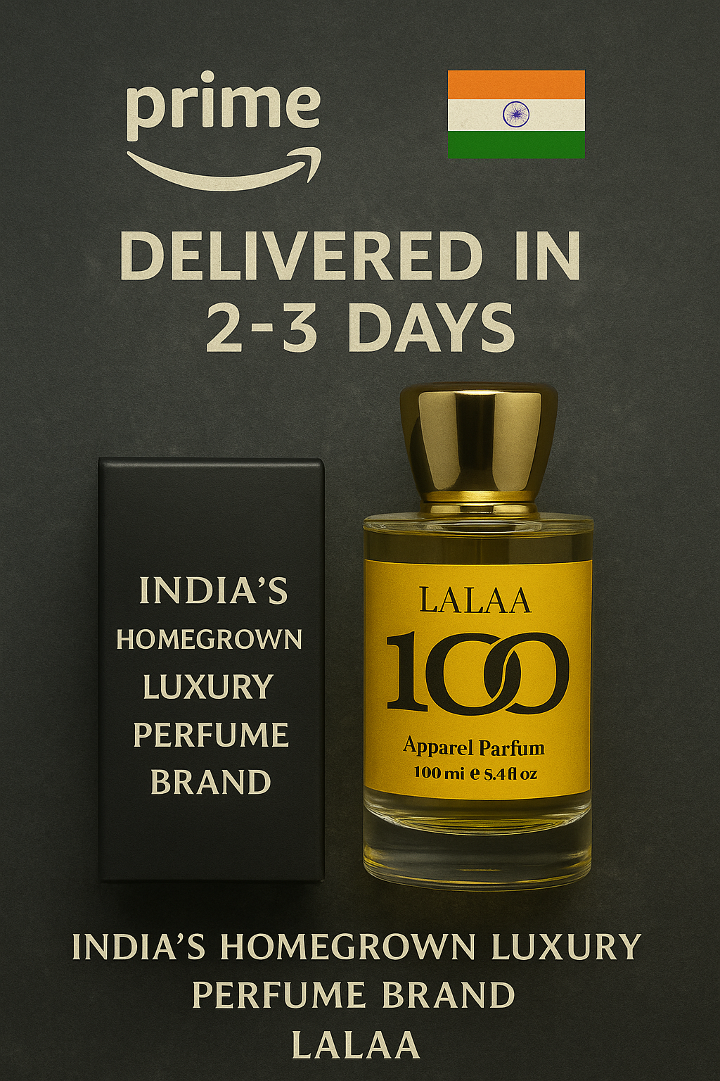 100 by Lalaa Eau da Parfum | Long-Lasting Luxury Perfume for Men & Women | Inspired by Confidence & Strength |