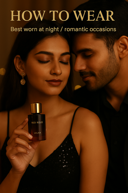 LALAA Red Rojo Perfume | India's Sexiest Unisex Eau De Parfum | Bold, Spicy & Seductive Fragrance | Long-Lasting | 50ml
